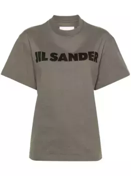 Футболка с логотипом JIL SANDER, зеленый