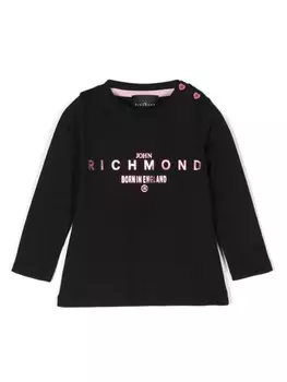 Футболка с логотипом John Richmond Junior, черный