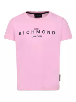 Футболка с логотипом John Richmond Junior, розовый