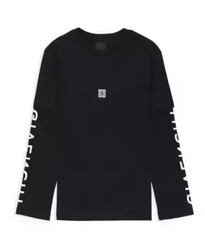 Футболка с логотипом Junior Givenchy, черный