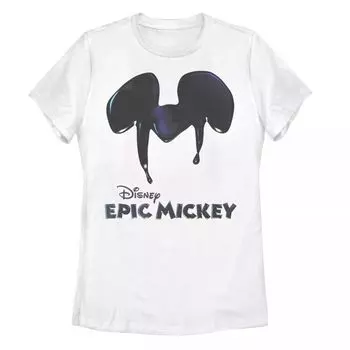 Футболка с логотипом Juniors' Disney Epic Mickey Dripping Ears и графическим рисунком Licensed Character
