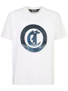 Футболка с логотипом Just Cavalli Gothic, белый
