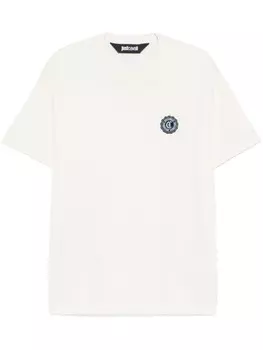 Футболка с логотипом Just Cavalli, нейтральный цвет