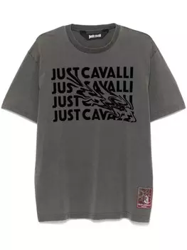 Футболка с логотипом Just Cavalli, серый