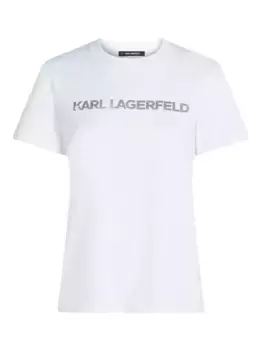 Футболка с логотипом KARL LAGERFELD, белый