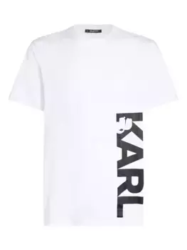 Футболка с логотипом KARL LAGERFELD, белый