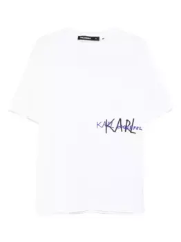 Футболка с логотипом KARL LAGERFELD, белый