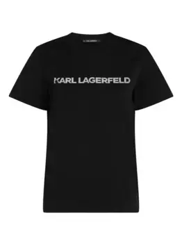 Футболка с логотипом KARL LAGERFELD, черный