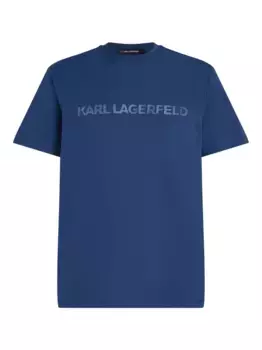 Футболка с логотипом KARL LAGERFELD, синий