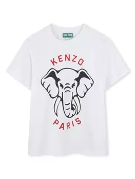 Футболка с логотипом Kenzo Kids, белый