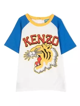Футболка с логотипом Kenzo Kids, бежевый