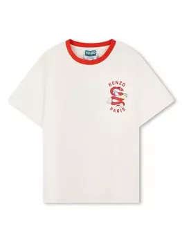 Футболка с логотипом Kenzo Kids, нейтральный цвет