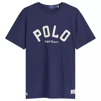 Футболка с логотипом колледжа Polo Ralph Lauren, синий