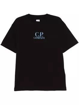 Футболка с логотипом компании CP C.P. Company, черный