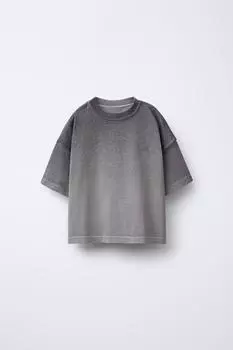 Футболка с логотипом "краска для одежды" ZARA, цвет Light brown