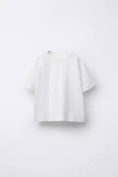 Футболка с логотипом "краска для одежды" ZARA, белый