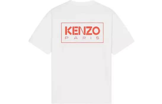 Футболка с логотипом Letter, мужская, белая Kenzo, белый
