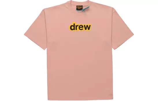 Футболка с логотипом Letter Series унисекс пыльно-розового цвета Drew House, розовый