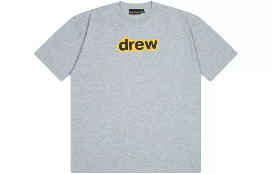 Футболка с логотипом Letter Series, унисекс, серо-лиловый Drew House, цвет Heather Gray