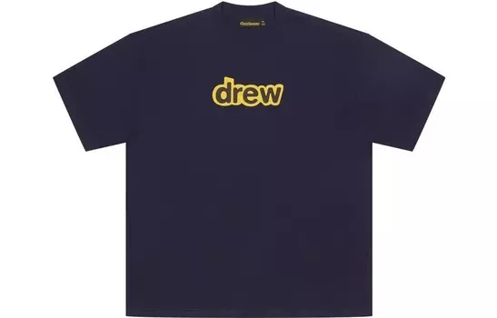 Футболка с логотипом Letter Series, унисекс, темно-синяя Drew House, темно-синий