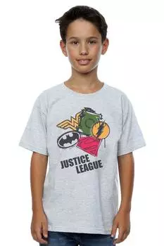 Футболка с логотипом «Лига справедливости» DC Comics, серый