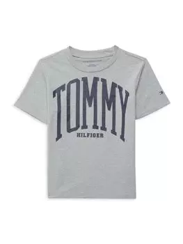 Футболка с логотипом Little Boy's Tommy Hilfiger, цвет Grey Heather