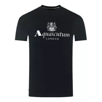 Футболка с логотипом London Aldis Aquascutum, черный