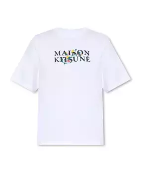 Футболка с логотипом Maison Kitsun, белый