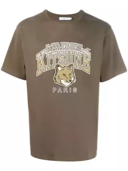 Футболка с логотипом Maison Kitsun, зеленый