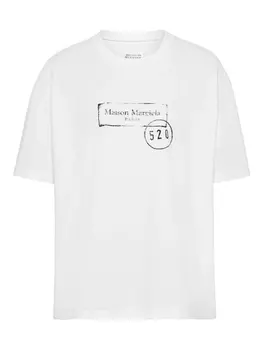 Футболка с логотипом Maison Margiela, белый