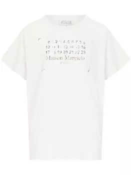 Футболка с логотипом Maison Margiela, нейтральный цвет