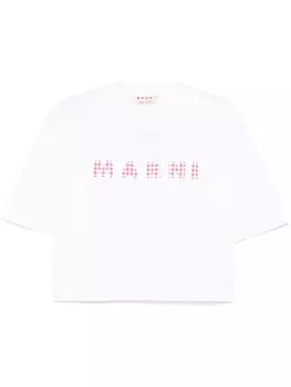 Футболка с логотипом Marni, белый