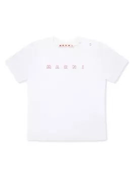 Футболка с логотипом Marni Kids, белый