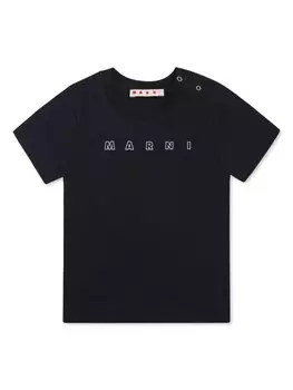 Футболка с логотипом Marni Kids, синий