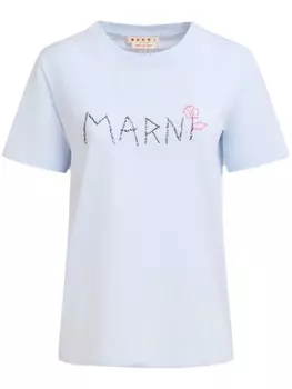Футболка с логотипом Marni, синий