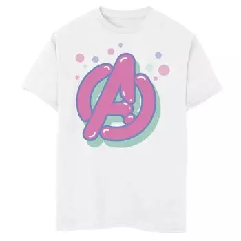 Футболка с логотипом Marvel Avengers Bubble Pop для мальчиков 8–20 лет Marvel, белый
