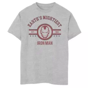 Футболка с логотипом Marvel Avengers Earth's Mightiest Iron Man для мальчиков 8–20 лет Marvel
