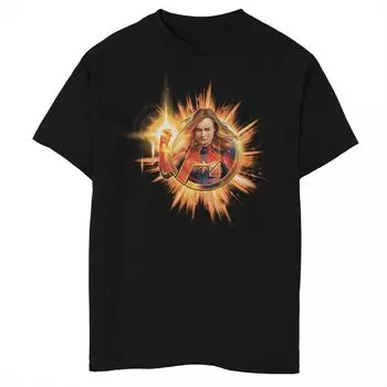 Футболка с логотипом Marvel Avengers Endgame Captain Marvel Burst для мальчиков 8–20 лет Licensed Character