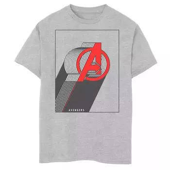 Футболка с логотипом Marvel Avengers Stacked Lines для мальчиков 8–20 лет Licensed Character