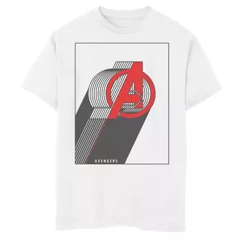 Футболка с логотипом Marvel Avengers Stacked Lines для мальчиков 8–20 лет Marvel