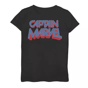 Футболка с логотипом Marvel Captain Marvel для девочек 7–16 лет Marvel