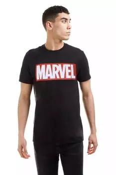 Футболка с логотипом Marvel, черный
