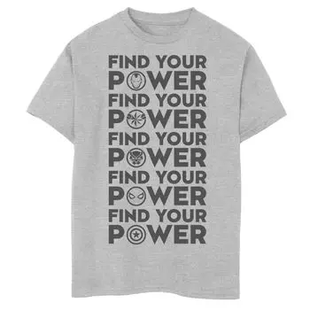 Футболка с логотипом Marvel Find Your Power Team для мальчиков 8–20 лет Marvel