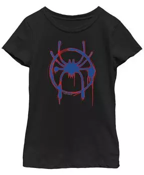 Футболка с логотипом Marvel Girls Человек-паук: Через вселенные Fifth Sun, черный
