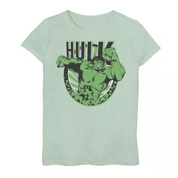 Футболка с логотипом Marvel Hulk St. Patty's Circle для девочек 7–16 лет Licensed Character