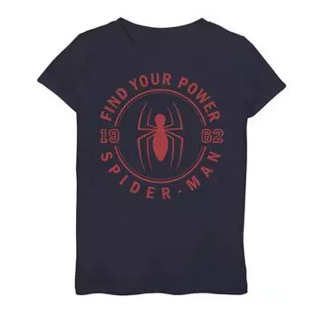 Футболка с логотипом Marvel Spider-Man 1962 «Найди свою силу» для девочек 7–16 лет Licensed Character