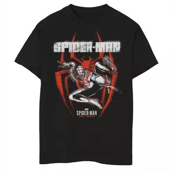 Футболка с логотипом Marvel Spider-Man: Miles Morales для мальчиков 8–20 лет Licensed Character