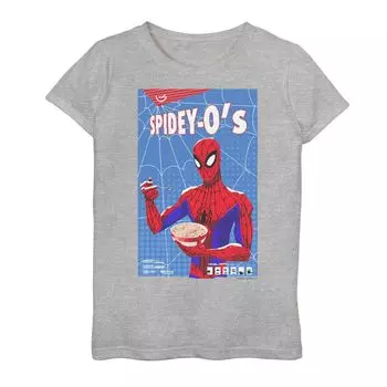 Футболка с логотипом «Marvel Spider-Man Spidey-O's Cereal Box» для девочек 7–16 лет Licensed Character