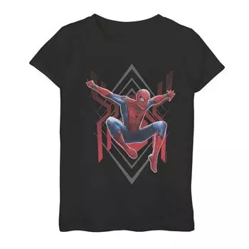 Футболка с логотипом Marvel Spider-Man вдали от дома для девочек 7–16 лет Licensed Character