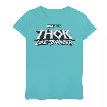 Футболка с логотипом Marvel Thor Love And Thunder Light для девочек 7–16 лет Marvel